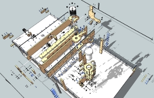 Exploded view of the blackFoot CNC Machine